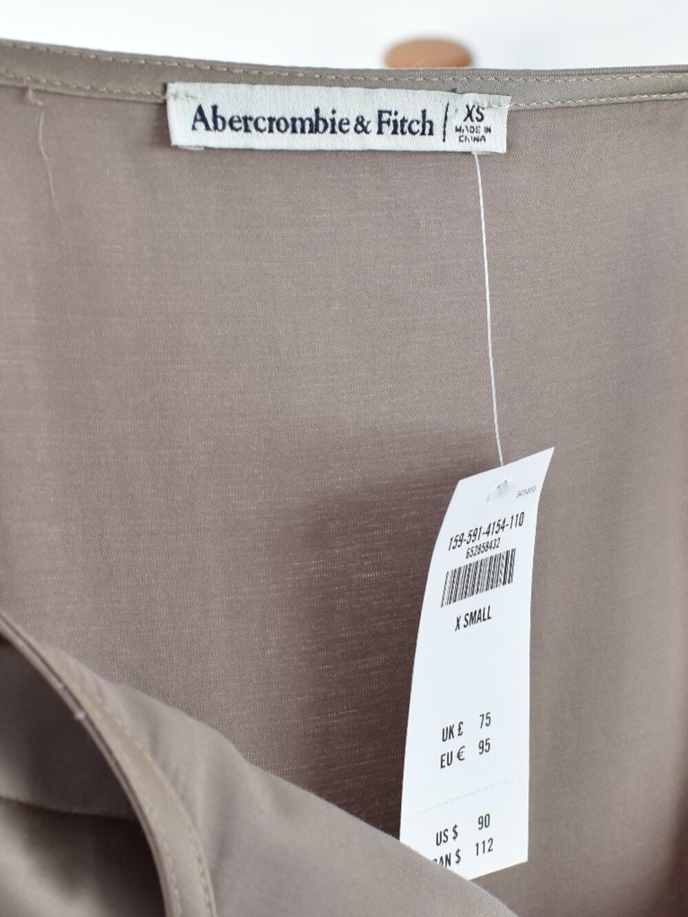 Abercrombie & Fitch Satin Midi Slip Dress NEW - XS - Picture 9 of 9
